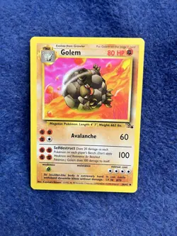 Pokemon Card Fossil Unlimited 36/62 Golem Uncommon - Image 1