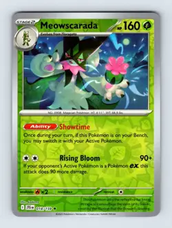 Meowscarada SV09: Journey Together Rare Reverse Holo 018/159 Pokemon Cards - Image 1