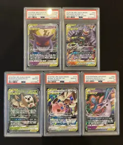 PSA 10 Pokemon Card Game Japanese Tag Team GX RR 5 Card Set Bulk Holo - Image 1