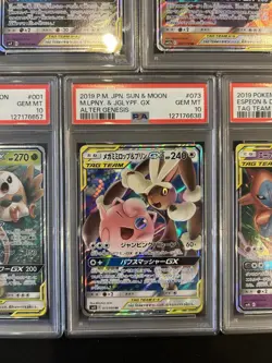 PSA 10 Pokemon Card Game Japanese Tag Team GX RR 5 Card Set Bulk Holo - Image 5