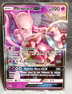 Pokemon MEWTWO GX SM196 Sun & Moon Promo Holo Foil 2019 = EX - Image 1