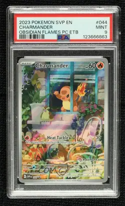 Full Art - Charmander (Pokemon Center Stamp) Pokemon Black Star Promo PSA 9 MINT - Image 1
