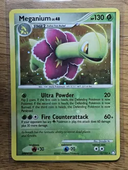 Pokemon Meganium 13/123 2007 Mysterious Treasures Holo Bleed Error English NM/M - Image 1