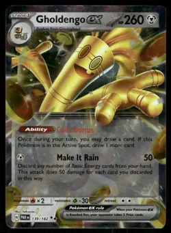 Gholdengo ex - 139/182 Double Rare Holo NM Pokemon SV04: Paradox Rift - Image 1