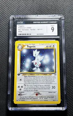 Pokemon Togetic 16/111 Neo Genesis 1st Edition Holo Rare SWIRL PSA/CGC 9 Mint! - Image 1