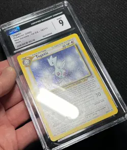 Pokemon Togetic 16/111 Neo Genesis 1st Edition Holo Rare SWIRL PSA/CGC 9 Mint! - Image 3