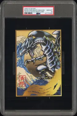 2025 YU-GI-OH! JPN UKIYO-E STYLE POSTCARD BLUE-EYES WHITE DRAGON PSA 10 - Image 1