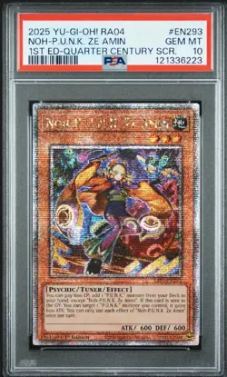 2025 Yu-Gi-Oh - Noh-P.U.N.K. Ze Amin #RA04-EN293 Quarter Century Rare PSA 10 - Image 3