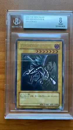 Yu-Gi-Oh! Red-Eyes B. Dragon New Ruler Japanese Ultimate Rare 301-056 BGS 8 PSA - Image 1