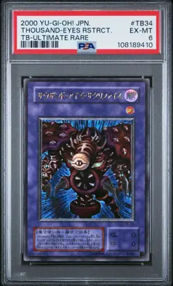 PSA EX-MT 6 Yugioh TCG Thousand-Eyes Restrict TB-34 Ultimate Rare Japanese - Image 1
