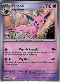 Espeon (Poke Ball) 033/131 SV: Prismatic Evolutions - Pokemon Card - NM - Image 1