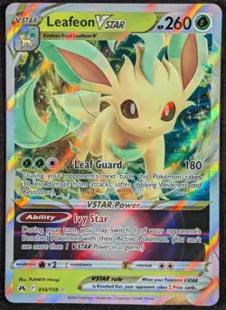 Leafeon Vstar 2023 Crown Zenith Full Art Ultra Rare Pokemon Card 014/159 (NM) - Image 1