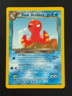 Dark Octillery 62/105 REGULAR Pokemon Card WOTC Neo Destiny Unlimited Common - Image 1