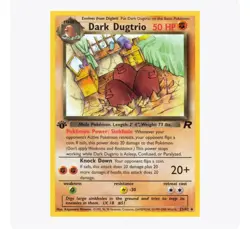 Dark Dugtrio Pokemon Card - WOTC - Team Rocket - 23/82 - LP/NM - Unlimited - Image 1