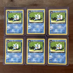 Pokemon Team Rocket 1st Edition Dark Wartortle #46/82 LOT OF 6 NEAR MINT! - Image 1