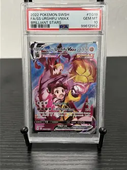 2022 Pokemon Brilliant Stars URSHIFU Vmax #TG19 FULL ART PSA 10 GEM Mint - Image 1