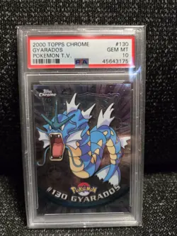 PSA 10 2000 Pokemon Game Topps Chrome Gyarados TV Rare Series 2 GEM MINT 130 - Image 1