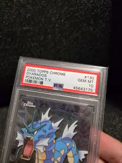 PSA 10 2000 Pokemon Game Topps Chrome Gyarados TV Rare Series 2 GEM MINT 130 - Image 3
