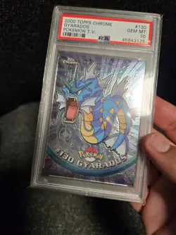 PSA 10 2000 Pokemon Game Topps Chrome Gyarados TV Rare Series 2 GEM MINT 130 - Image 4
