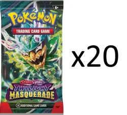 Twilight Masquerade Booster Pack LOT OF 20 | NEW SEALED | FREE SHIP | POKEMON - Image 1