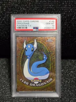 PSA 10 2000 Pokemon Game Topps Chrome Dragonair TV Rare Base Series 2 GEM MINT - Image 1