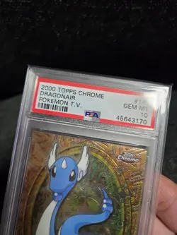 PSA 10 2000 Pokemon Game Topps Chrome Dragonair TV Rare Base Series 2 GEM MINT - Image 3