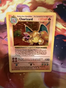 1999 Pokemon Base Set Shadowless Charizard Holo 4 / 102 WOTC Vintage - Image 5