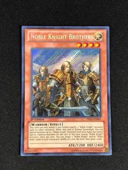 YUGIOH NOBLE KNIGHT BROTHERS PRIO-EN081 1ST SECRET - Image 1