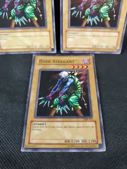 3x YuGiOh Dark Assailant SDK-015 (Common) LP-HP See Detailed Pics Playset TCG ** - Image 4