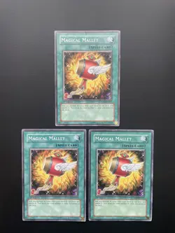 Yugioh Magical Mallet SD09-EN027 1st Edition Common Damaged X3 - Image 1