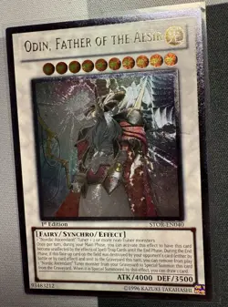 STOR-EN040 Odin, Father Of The Aesir Ultimate Rare 1st Edition Mint Yugioh Card - Image 3