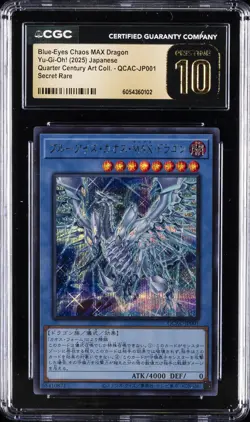 2025 YU-GI-OH! JAPANESE #QCAC-JP001 BLUE-EYES CHAOS MAX DRAGON CGC 10 PRISTINE - Image 1