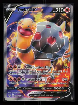 Torkoal V (Full Art) 188/202 SWSH01: Sword & Shield Base Set Pokemon Card - Image 1