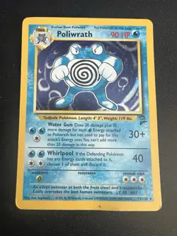 1999 Base Set 2 Vintage Pokemon 2 Card Lot: Magneton 9/130 & Poliwrath 15/130 - Image 2