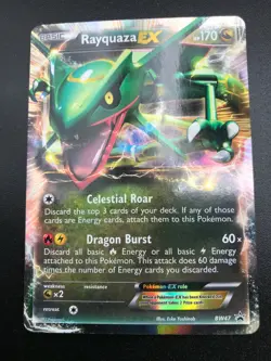 Rayquaza EX ULTRA RARE BW47 Promo Pokemon card TCG NM HOLO 2012 - Image 1