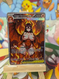 Pokemon Anime Waifu Sexy Mega Charizard 125 EX Doujin ACG Custom Art Card - Image 1