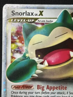 Pokemon Snorlax LV. X 111/111 Rising Rivals Ultra Rare Holo Card (LP) - Image 3
