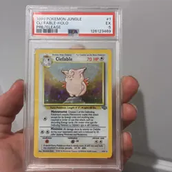 Pokemon TCG Clefable Prerelease Holo Rare Card 01/64 WOTC Promo Jungle - Image 4
