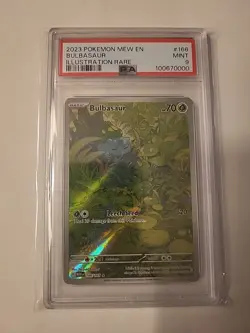 Pokemon TCG Bulbasaur Scarlet & Violet Holo Illustration Rare Card 166/165 Psa 9 - Image 1