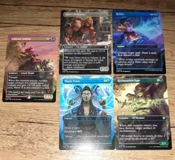 Magic the Gathering Foundations (5) Non-Foil Borderless Cards Lot - Near Mint+ - Image 1