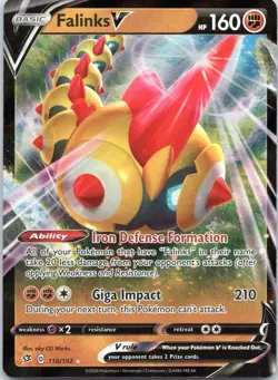 Falinks V 110/192 - Rebel Clash - Ultra Rare Holo Pokemon TCG Card NM - Image 1