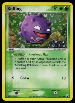 Pokemon Card - Koffing Team Rocket Returns Stamped 61/109 Common Reverse Holo - Image 1