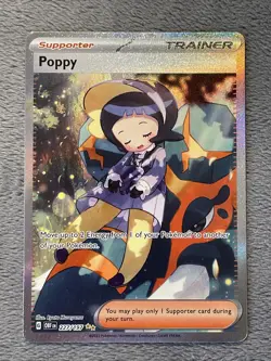 Poppy 227/197 Special Illustration Rare Full Art Holo Texture Pokemon Card NM - Image 1