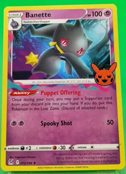 Banette Trick or Trade BOOster 2023 #073/196 Rare Pokemon Card Halloween - Image 1
