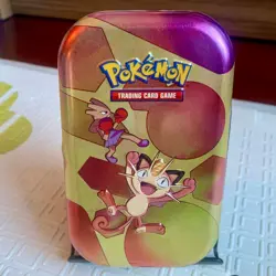 Pokemon Scarlet & Violet 151 Meowth Mini Tin w/ Energy Coin & Art Card NO PACKS - Image 2