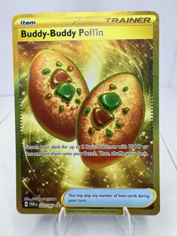 Pokemon Cards Buddy-Buddy Poffin 223/167 Sv06 Twilight Masquerade Holo Gold NM - Image 1