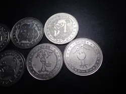 Pokemon Card Meiji Promo Battle Coin x7 Farfetch'd Clefairy etc #5502 - Image 2