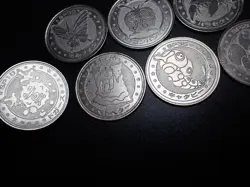 Pokemon Card Meiji Promo Battle Coin Silver x7 Parasect Muk etc #5699 PLAY - Image 5