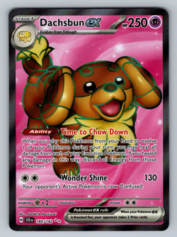 Dachsbun ex 160/142 Pokemon Stellar Crown Full Art Ultra Rare Pokemon Card NM T6 - Image 1