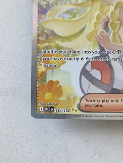 Lillie's Determination 184/132 Me01: Mega Evolution Holo Pokemon Tcg Card Clean - Image 2